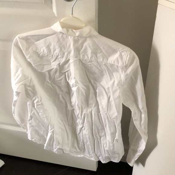 Ann Taylor Loft Jeweled White Button Up - Picture 8 of 9